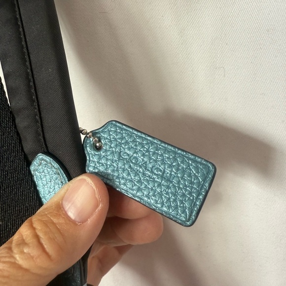 Auth COACH Mini Charlie Backpack in Pebble Leather Metallic Light Blue With COA - Picture 4 of 15